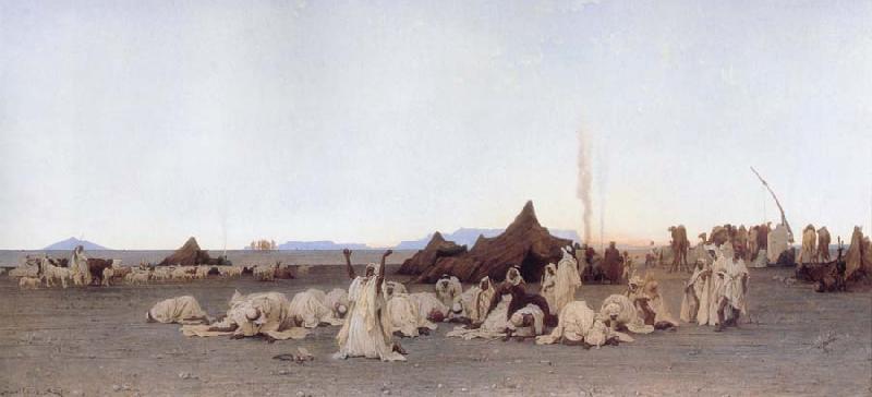 Gustave Guillaumet Evening Prayer in the Sahara Germany oil painting art